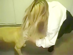 Blonde sex dog
